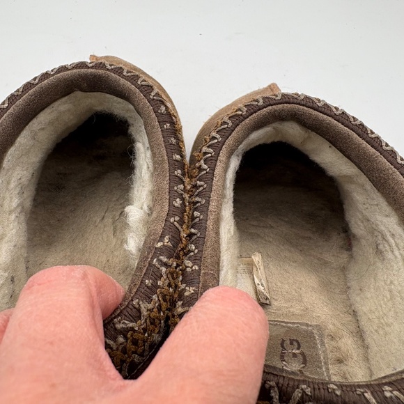 Mens Ugg Australia Tasman II Chestnut Shearling Lined Comfort Slippers Size 9 - Picture 9 of 16